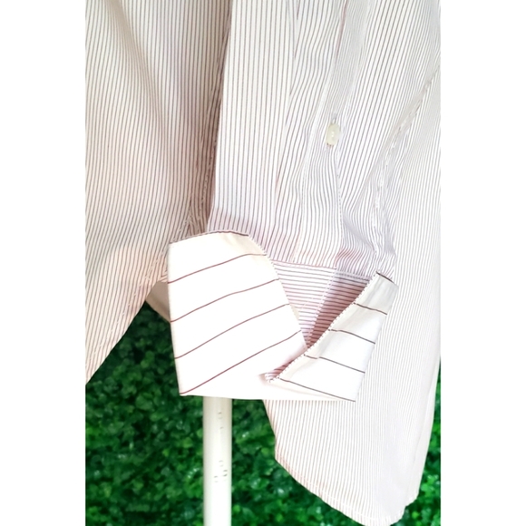 30. Thomas Mason® for J.Crew relaxed tie-neck shirt in stripe - Picture 7 of 10